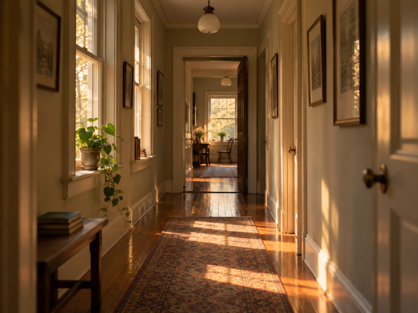 AI-generated illustration of a strangely familiar hallway