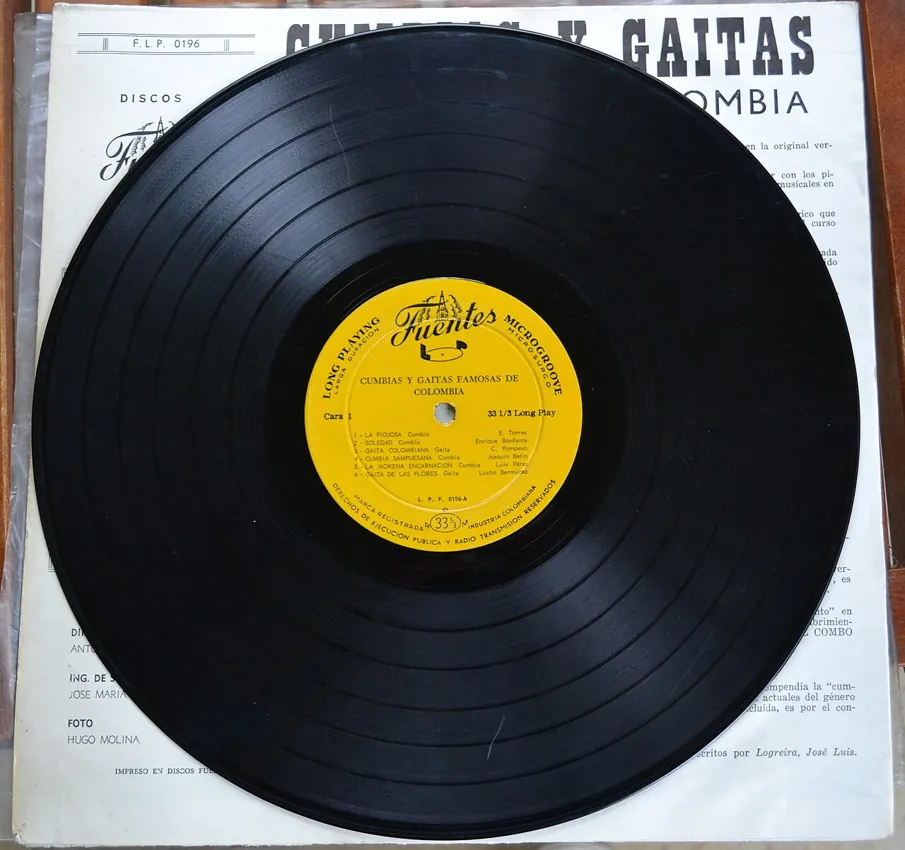 Physical LP issued by Discos Fuentes