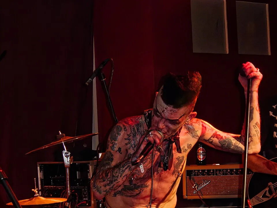 Demented Are Go performing live.