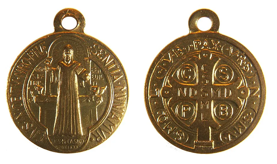 Saint Benedict medal, a Catholic sacramental.